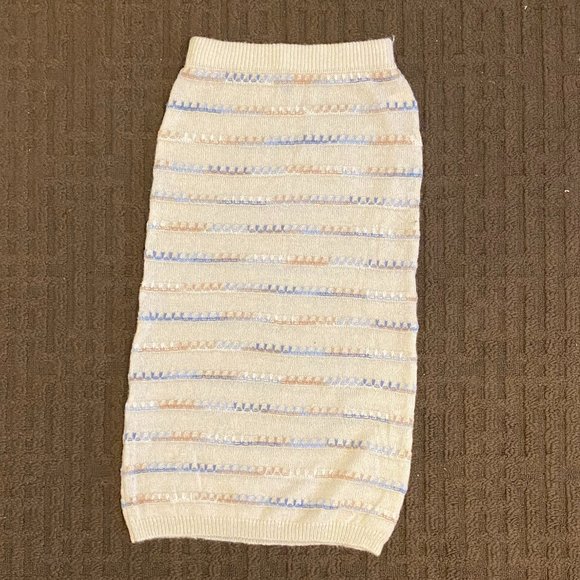 Beige Knitted Midi Skirt - Picture 3 of 3